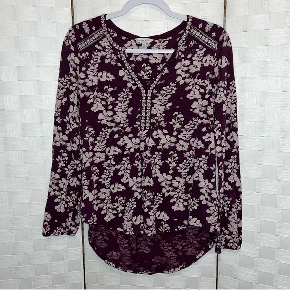 Lucky Brand Boho Mixed Peasant Top Women’s Size Small - Picture 8 of 12